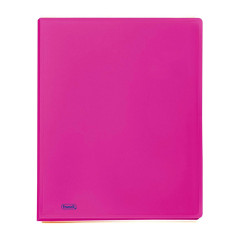 Portalistino-Favorit-Formato-A4-40-Buste-Trasparenti-Finitura-in-Buccia-d'Arancia-Colore-Fucsia