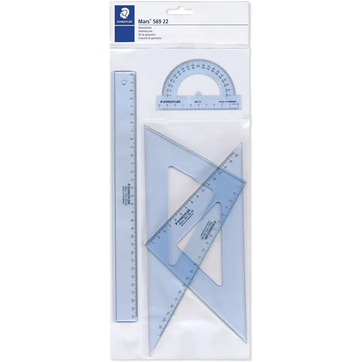 Staedtler Set da disegno - Riga - Goniometro - Squadra