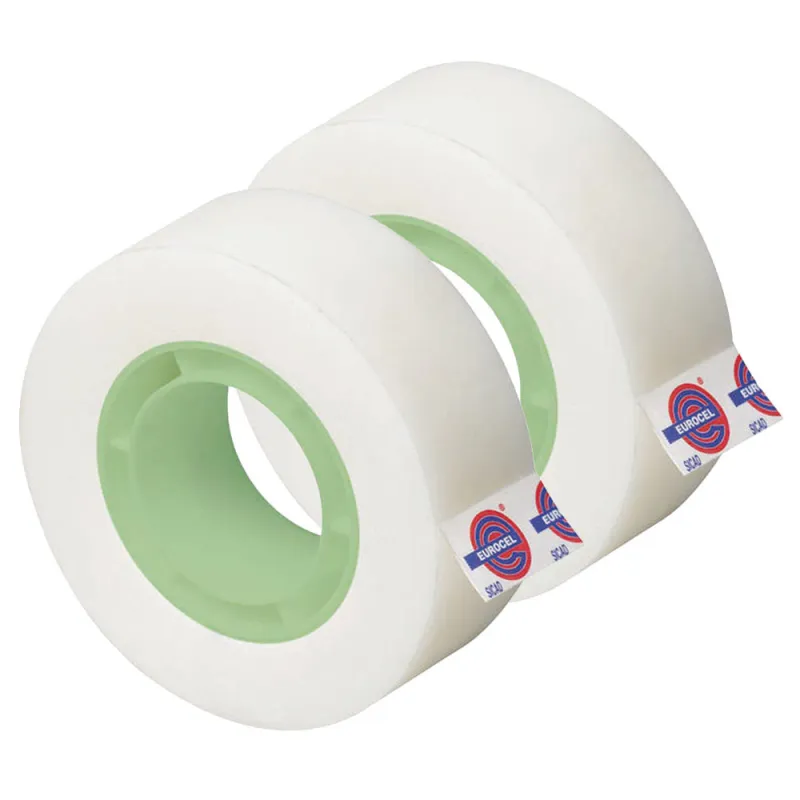 Nastro-Adesivo-Eurocel-Trasparente-Invisibile-Scrivibile-19-mm-x-33-metri-Pack-2-Rotoli