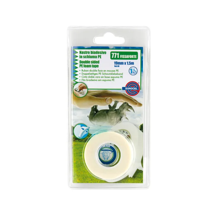 Nastro-Eurocel-Biadesivo-771-Fissaforte-in-schiuma-PE-19-mm-x-1-5-metri-Pack-1-Rotolo