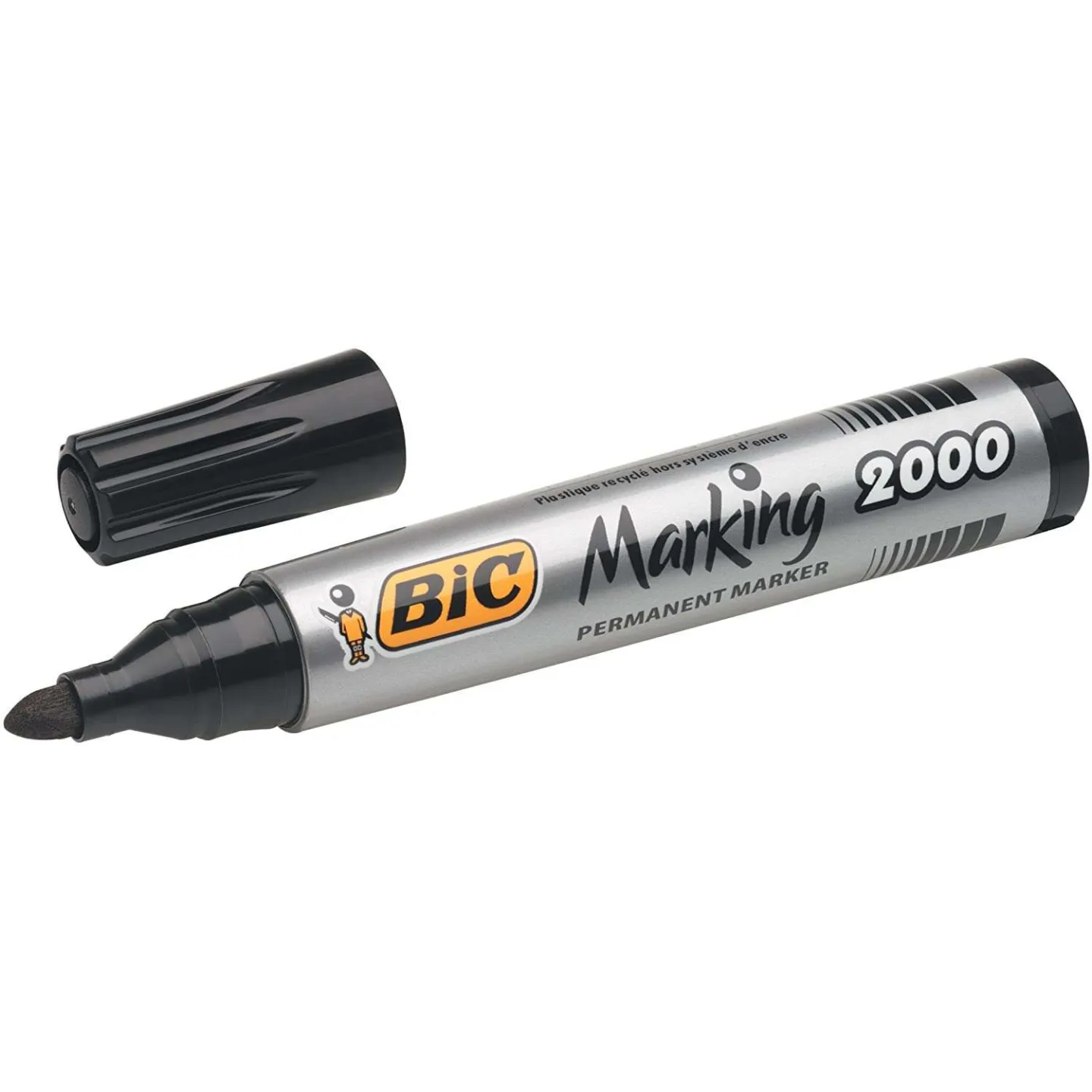 Pennarello Indelebile Bic Marking 2000 Ecolutions - Inchiostro a Base Alcool - Ecologico - Asciugatura Rapida - Colore Nero
