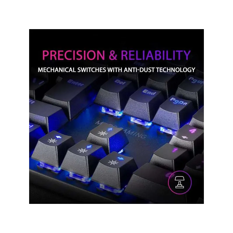 Tastiera Meccanica Mars Gaming MK422 RGB - Tecnologia Anti-Polvere- Tasti Ultra Resistenti