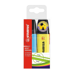 Evidenziatore-Stabilo-Boss-Original-Confezione-da-2-Colori-Lightblue-Yellow