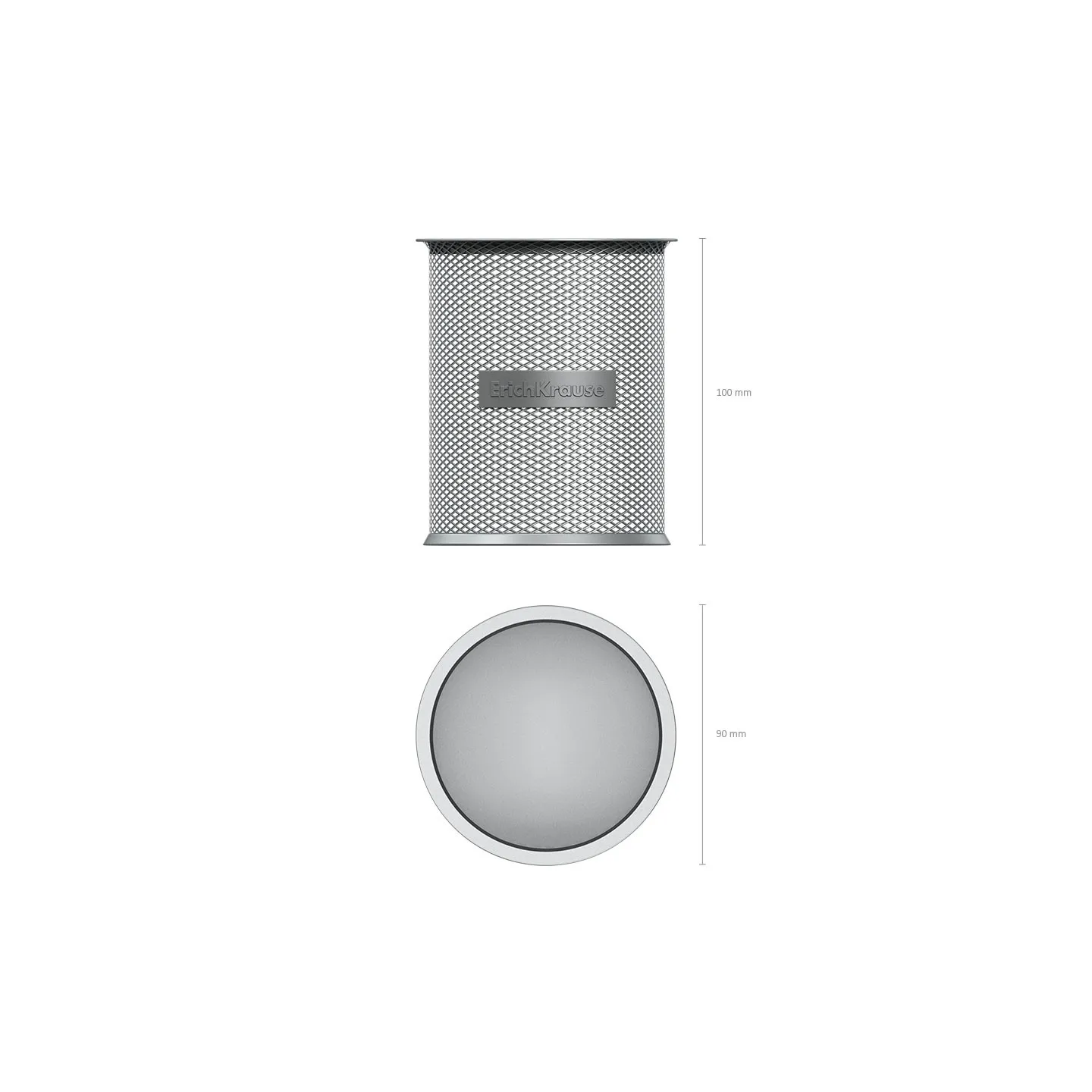 Portapenne rotondo classico Erichkrause Compass - Realizzato in acciaio inossidabile - Design moderno ed elegante - Colore argen