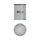 Portapenne rotondo classico Erichkrause Compass - Realizzato in acciaio inossidabile - Design moderno ed elegante - Colore argen