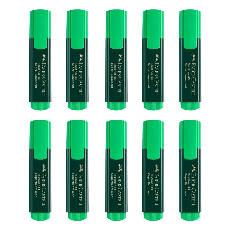 Faber Castell Set Evidenziatori Verde TL48 - Confezione da 10