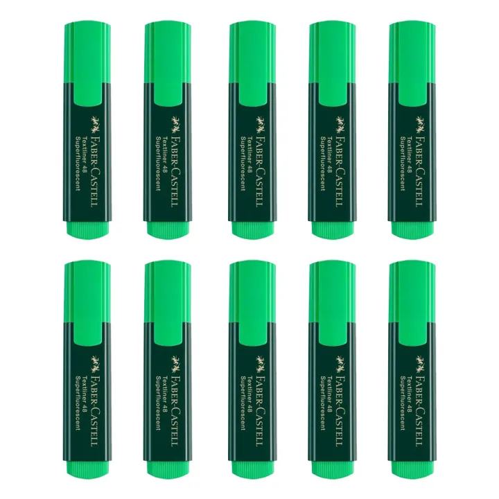 Faber Castell Set Evidenziatori Verde TL48 - Confezione da 10