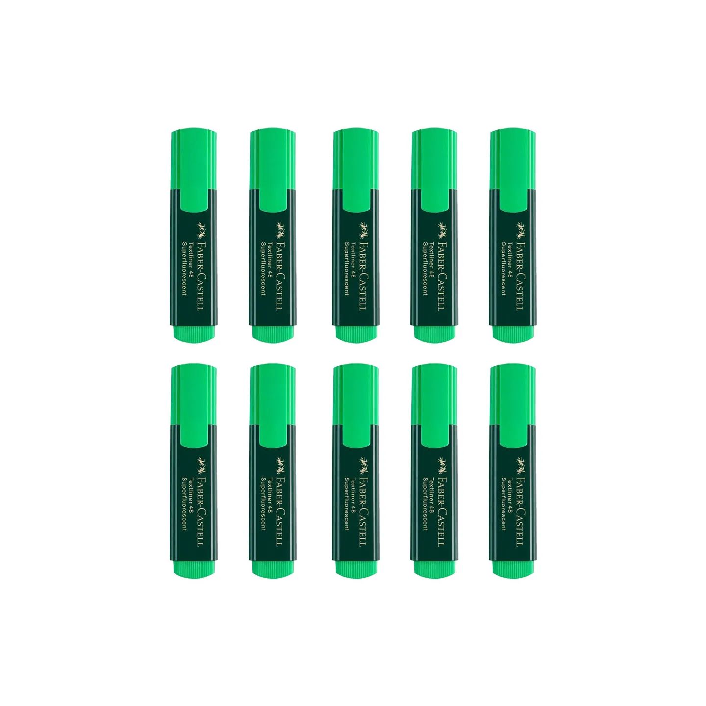 Faber Castell Set Evidenziatori Verde TL48 - Confezione da 10