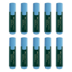 Faber Castell Set Evidenziatori Blu TL48 - Confezione da 10 - 154851
