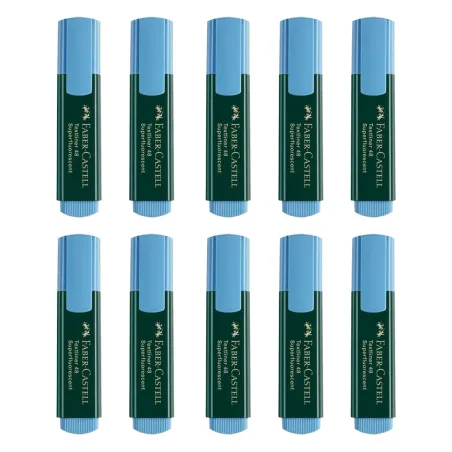 Faber Castell Set Evidenziatori Blu TL48 - Confezione da 10 - 154851