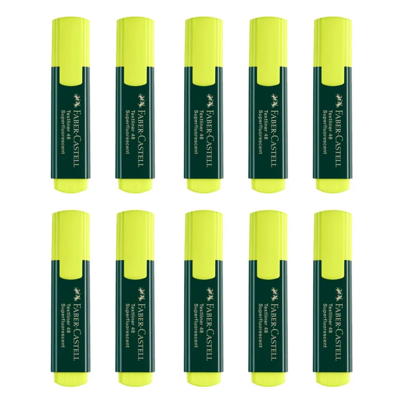 Faber Castell Set Evidenziatori Giallo TL48 - Confezione da 10