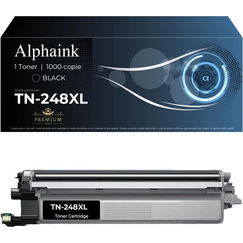 Toner TN-248BK XL Nero con Chip Compatibile per Brother | Alphaink