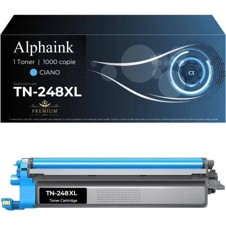 Toner TN-248-C-XL Ciano con Chip Compatibile per Brother | 2300 copie