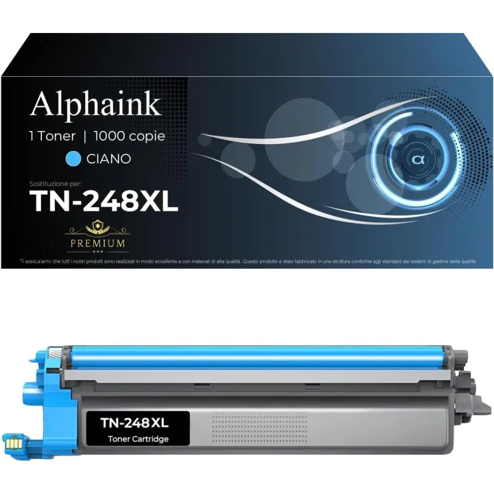 Toner TN-248-C-XL Ciano con Chip Compatibile per Brother | 2300 copie