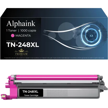 Toner TN-248-M-XL Magenta con Chip Compatibile per Brother | 2300 copie