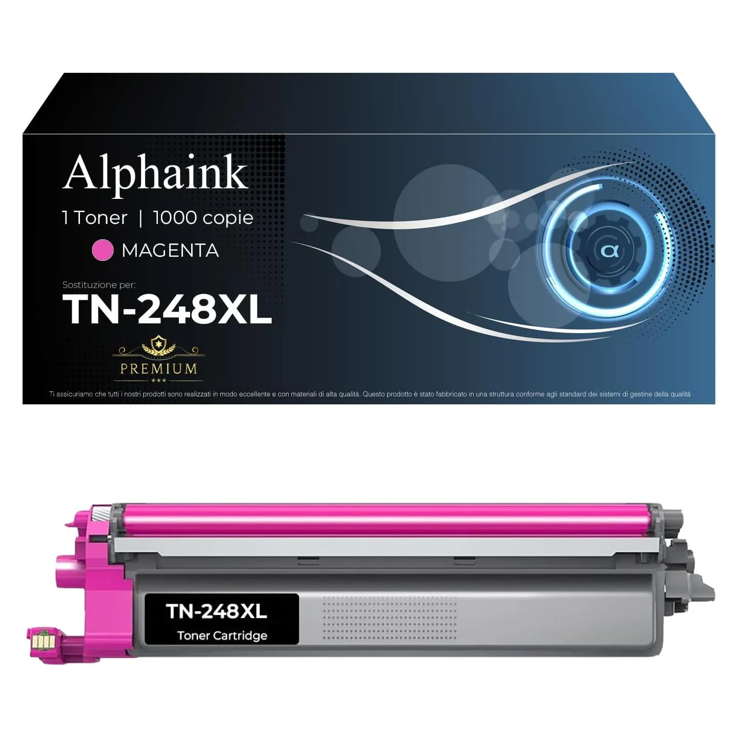 Toner TN-248-M-XL Magenta con Chip Compatibile per Brother | 2300 copie