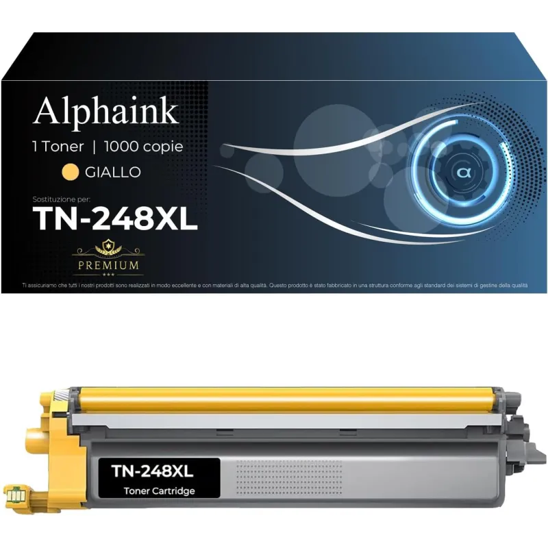 Toner TN-248-Y-XL Giallo con Chip Compatibile per Brother | 2300 copie