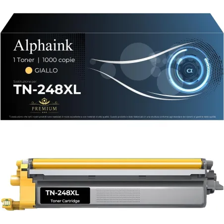 Toner TN-248-Y-XL Giallo con Chip Compatibile per Brother | 2300 copie
