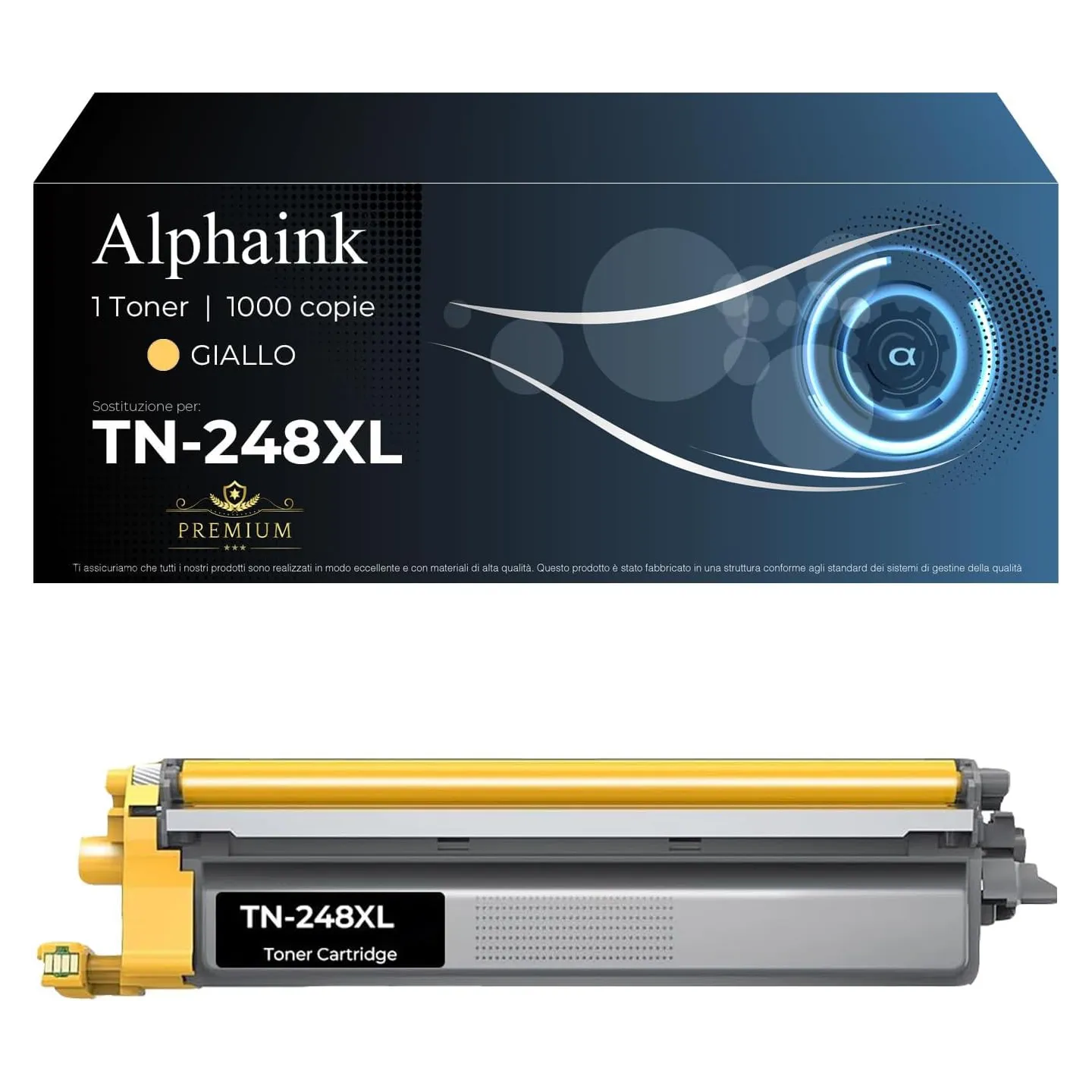 Toner TN-248-Y-XL Giallo con Chip Compatibile per Brother | 2300 copie