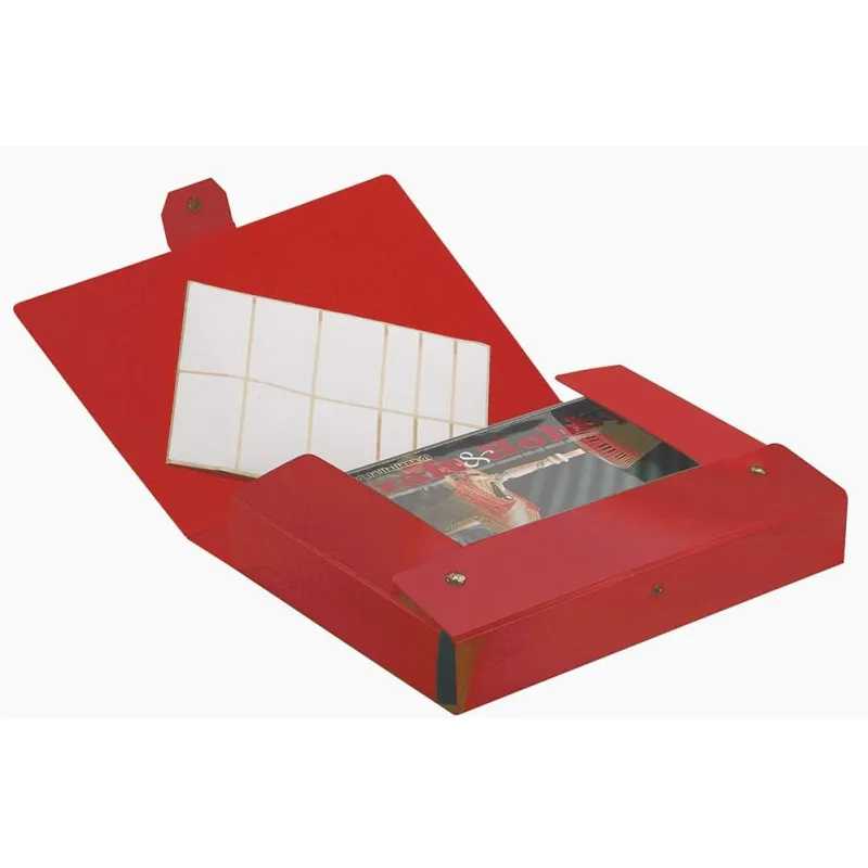 Esselte C24 EUROBOX Cartella per Progetti - Dorso 4 cm -  Rosso