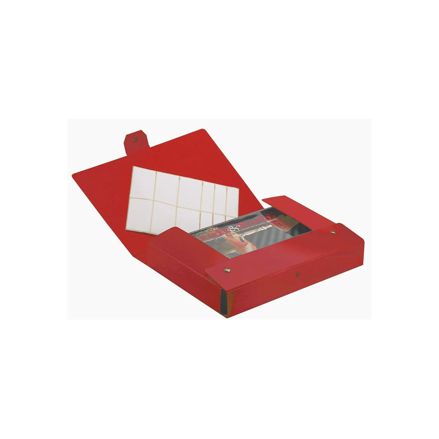 Esselte C24 EUROBOX Cartella per Progetti - Dorso 4 cm -  Rosso