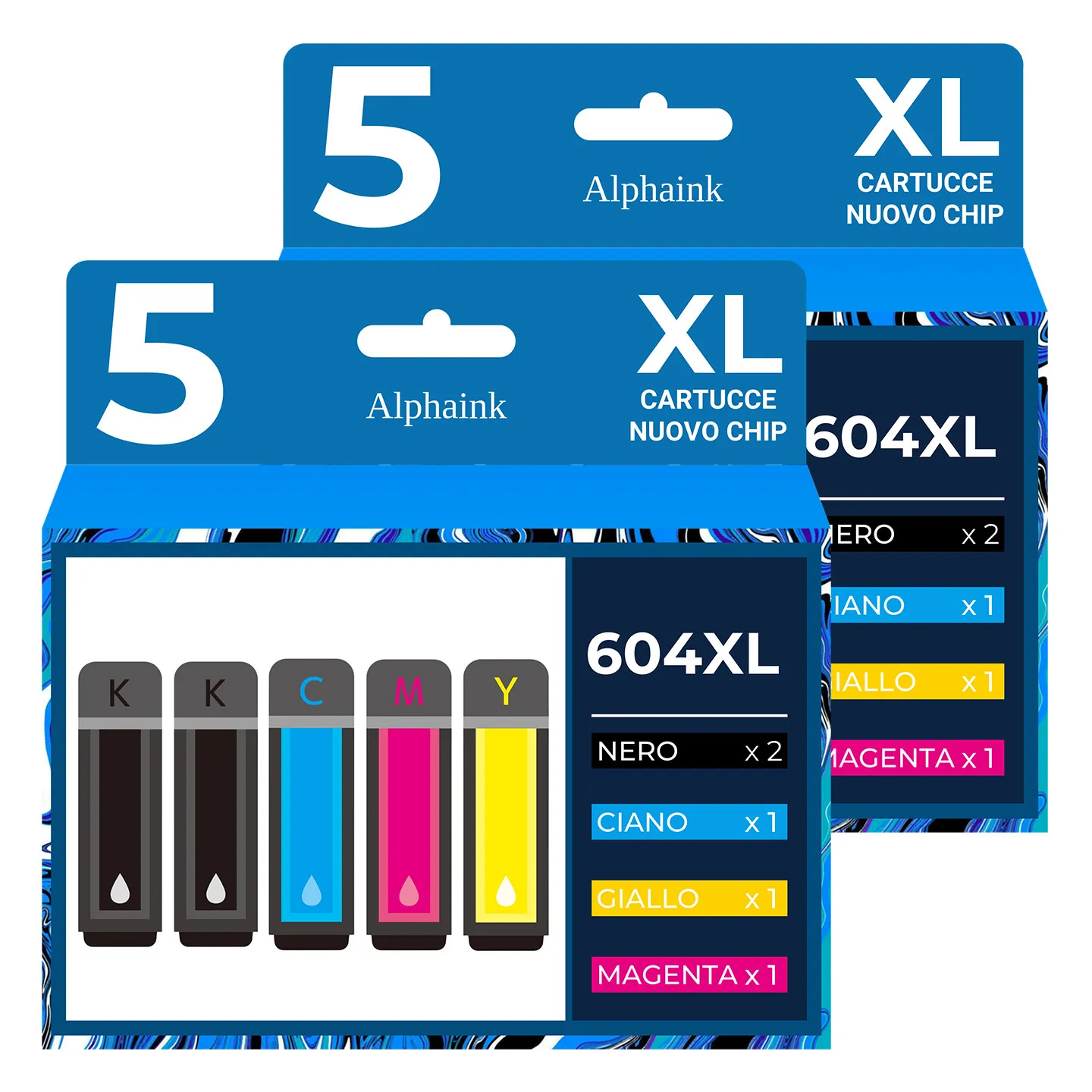 10 Cartucce Compatibili Epson T604XL C13T10H14010 Nero + Colore