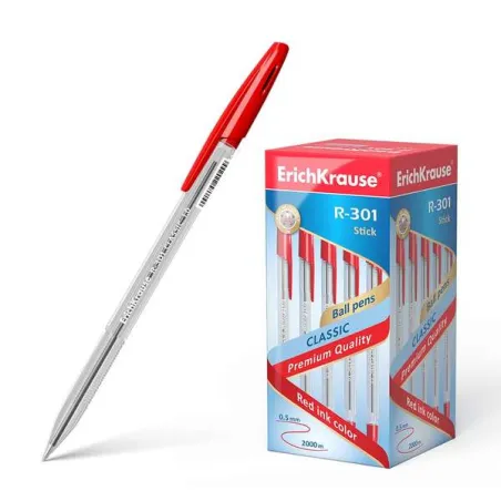 Offerta: 50 Penne a Sfera Erichkrause R-301 Classic Stick 1.0 Rosso