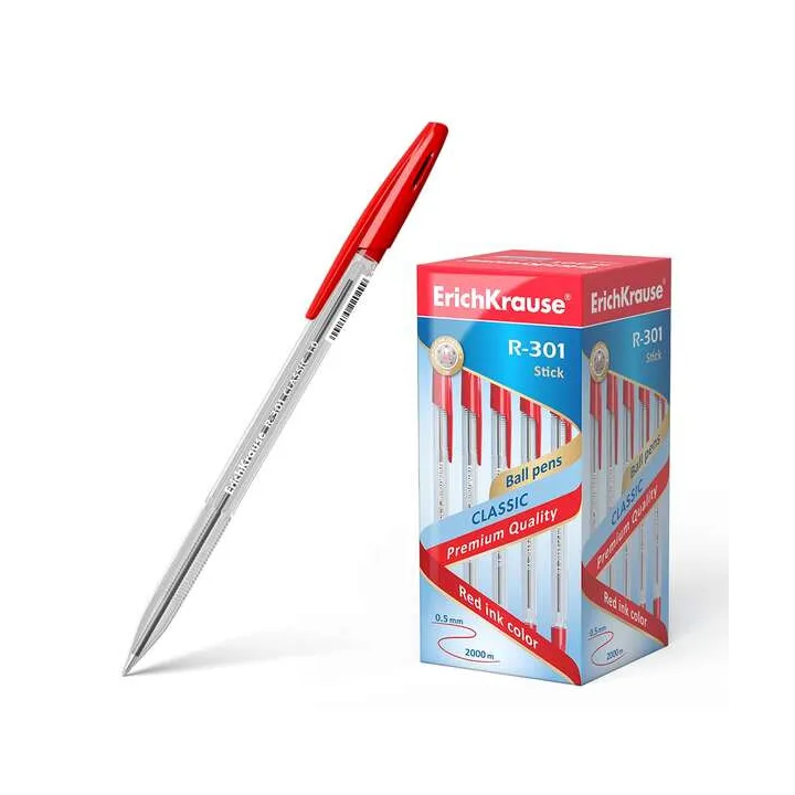 Offerta: 50 Penne a Sfera Erichkrause R-301 Classic Stick 1.0 Rosso