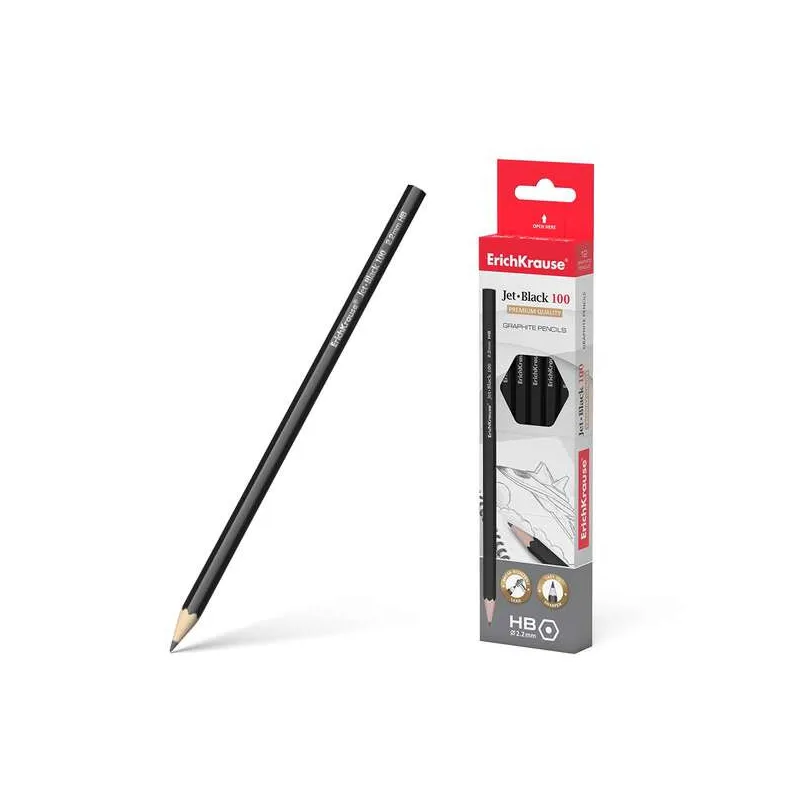 Offerta: 12 Matite Grafite Erichkrause Jet HB Nero