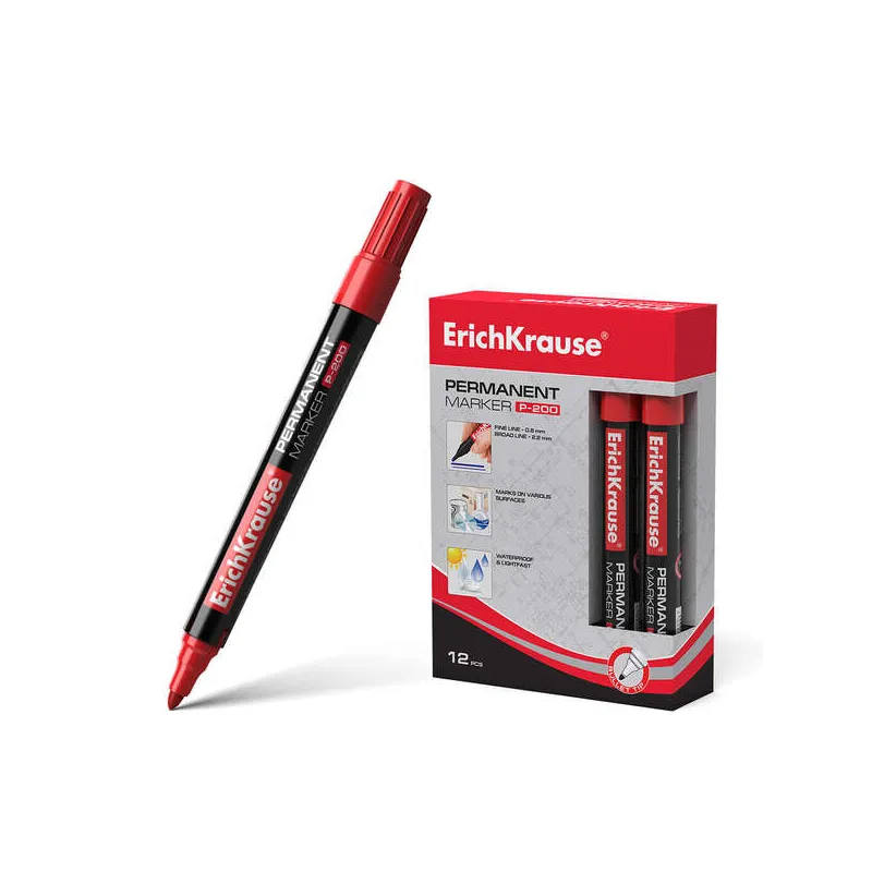 Offerta - 12 Pennarelli Erichkrause P-200 rosso