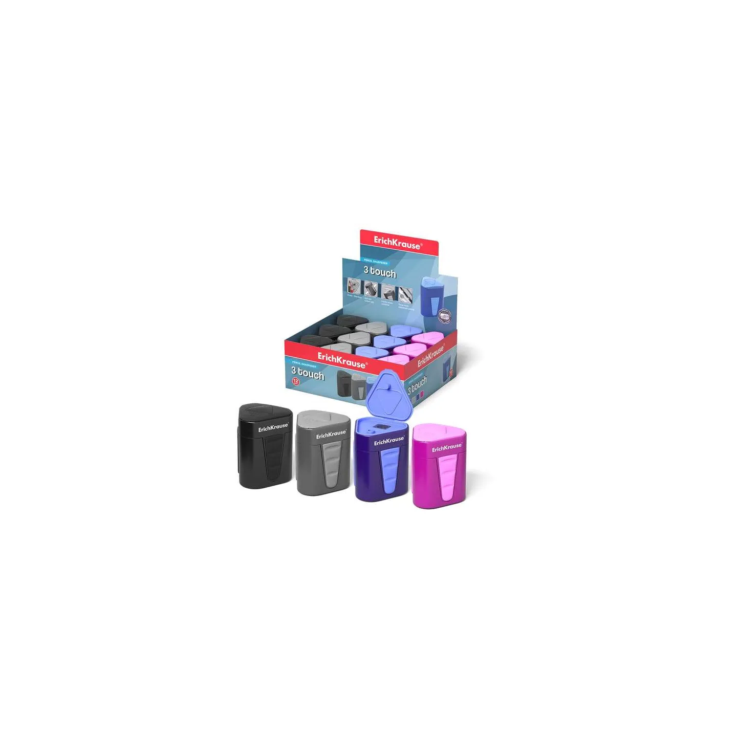 Offerta Temperamatite Erichkrause 3-Touch - Colori Assortiti