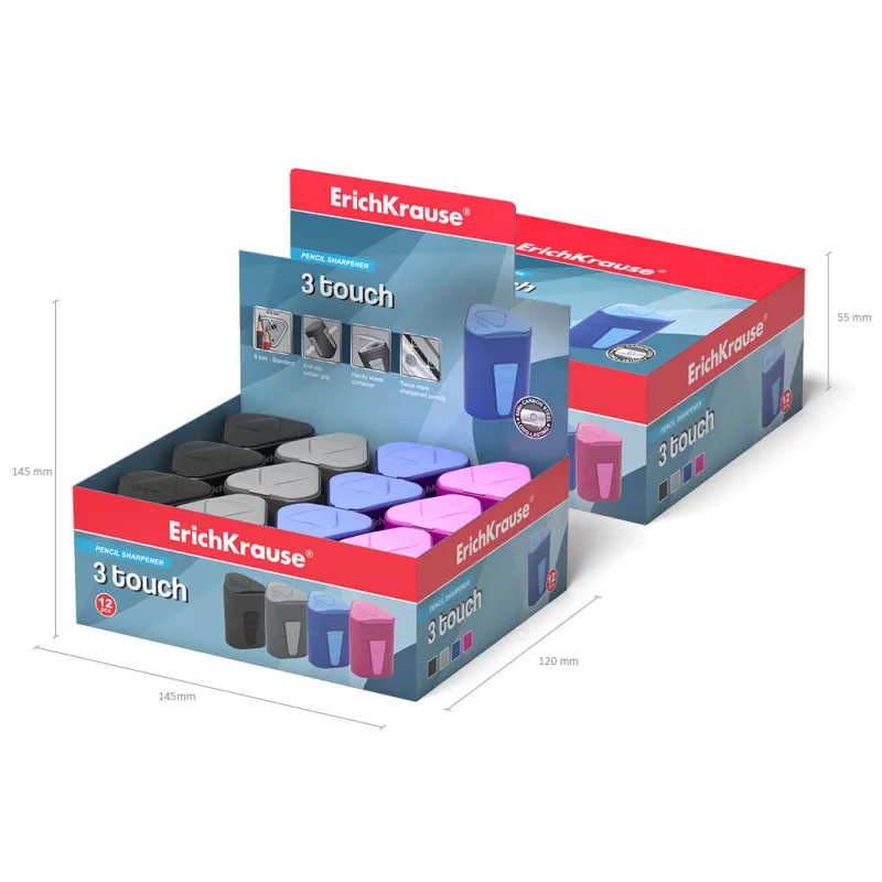 Offerta Temperamatite Erichkrause 3-Touch - Colori Assortiti