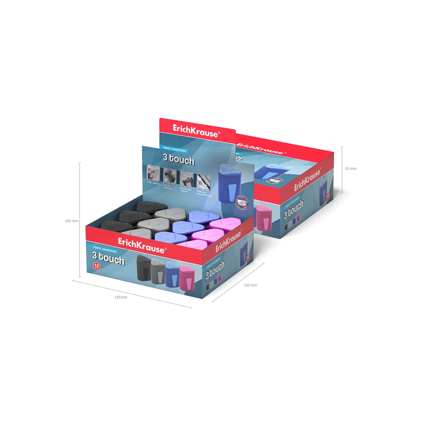 Offerta Temperamatite Erichkrause 3-Touch - Colori Assortiti