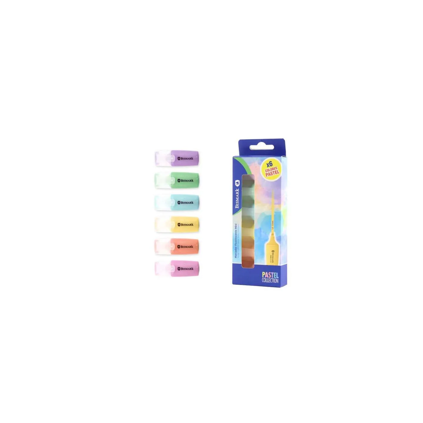 Offerta Mini Evidenziatori Pastello Bismark - Confezione da 6