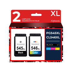 Cartucce Canon PG 545 BK XL + CL 546 C XL Rigenerate