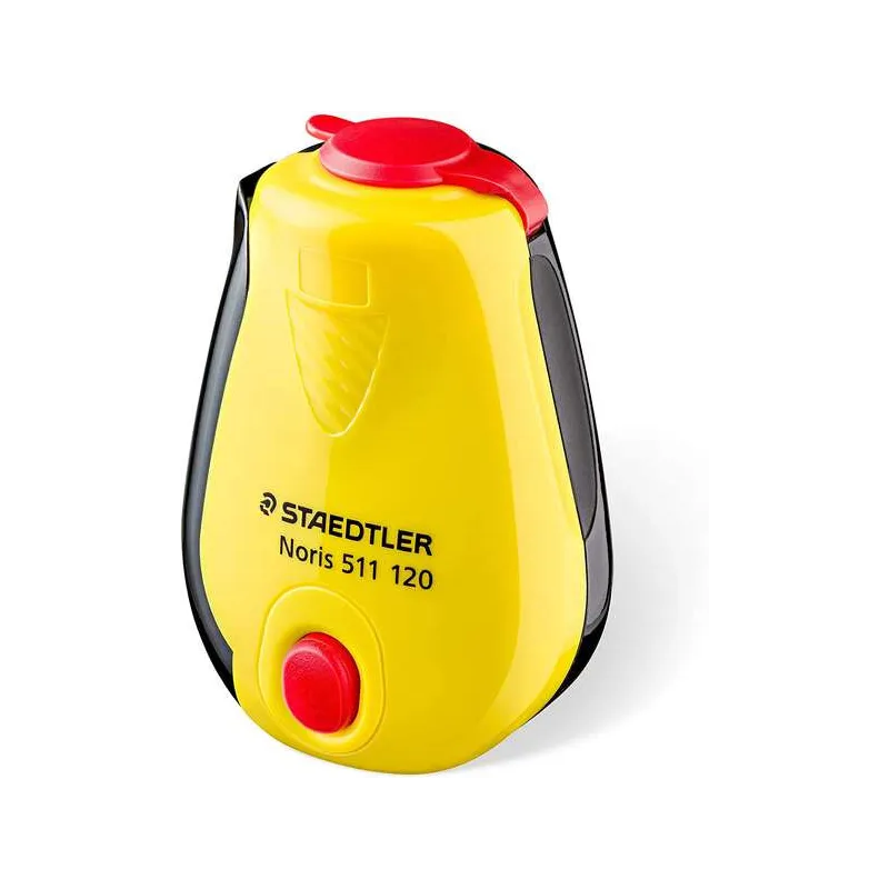 Confezione da 3 matite di grafite esagonali + gomma + temperamatite - mina ultra forte da 2 mm HB Staedtler Noris 120 