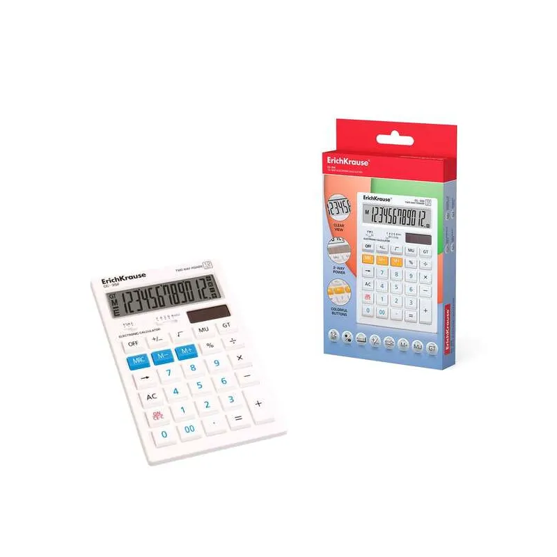 Calcolatrice Elettronica 12 Cifre ErichKrause CC-352 - Display LCD