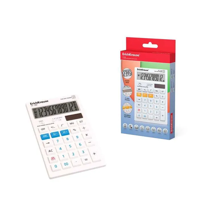 Calcolatrice Elettronica 12 Cifre ErichKrause CC-352 - Display LCD