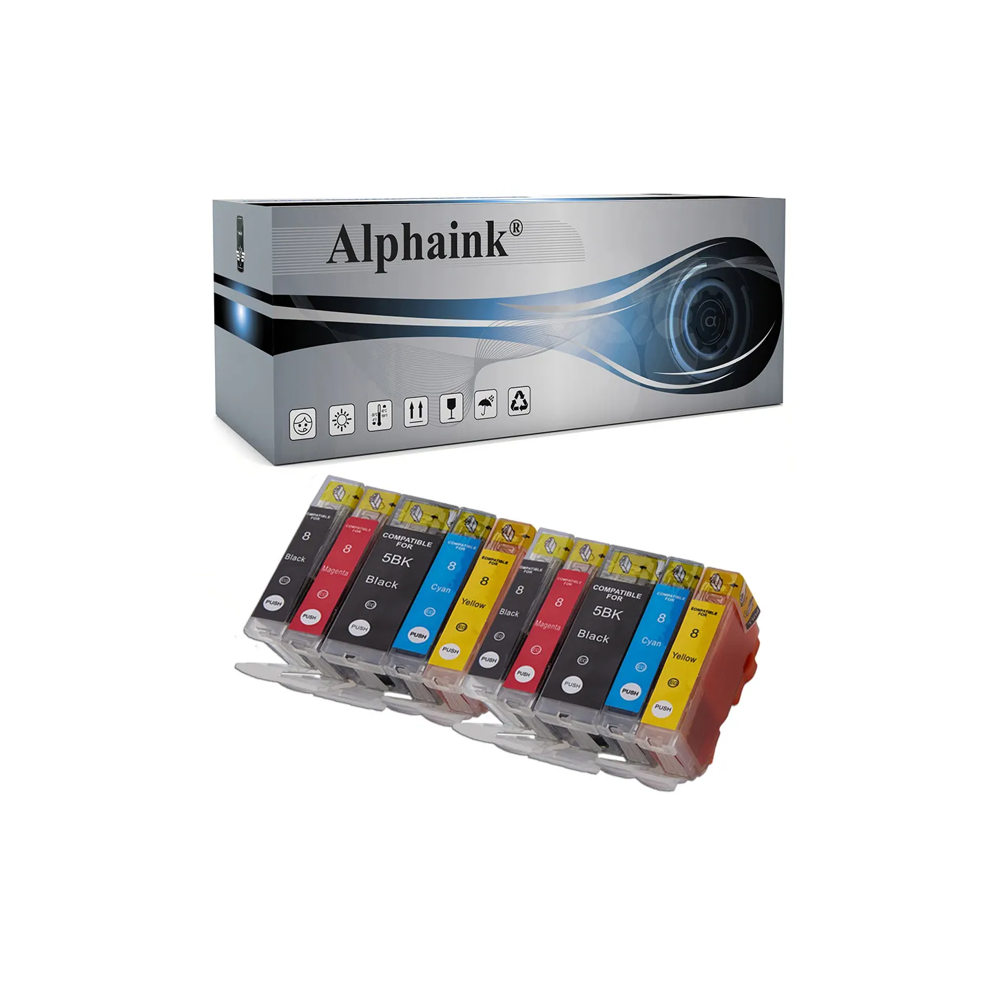 Cartucce Compatibili per CANON 5BK8BKCHIPKIT10 | Alphaink - Qualità e Risparmio