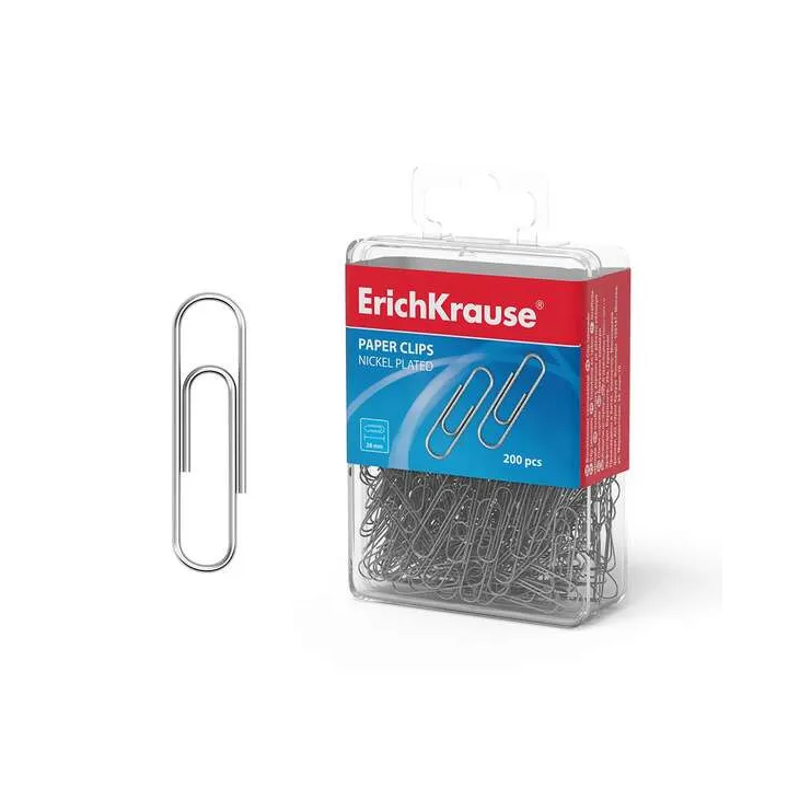 Clip in Metallo 200 Pz Nichelato ErichKrause - Alta Resistenza