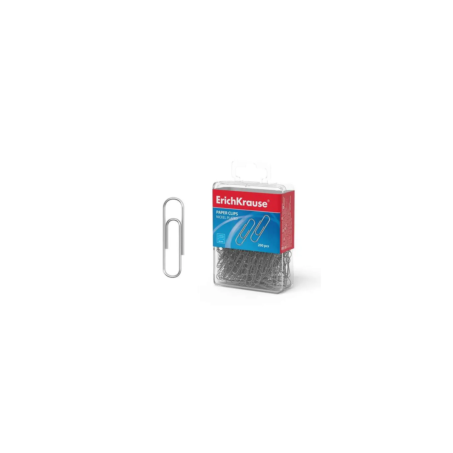 Clip in Metallo 200 Pz Nichelato ErichKrause - Alta Resistenza