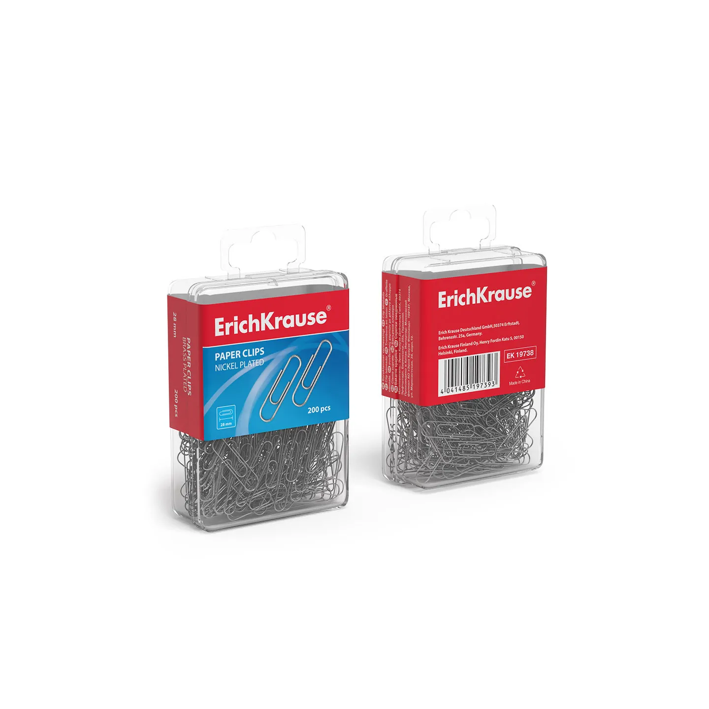 Clip in Metallo 200 Pz Nichelato ErichKrause - Alta Resistenza