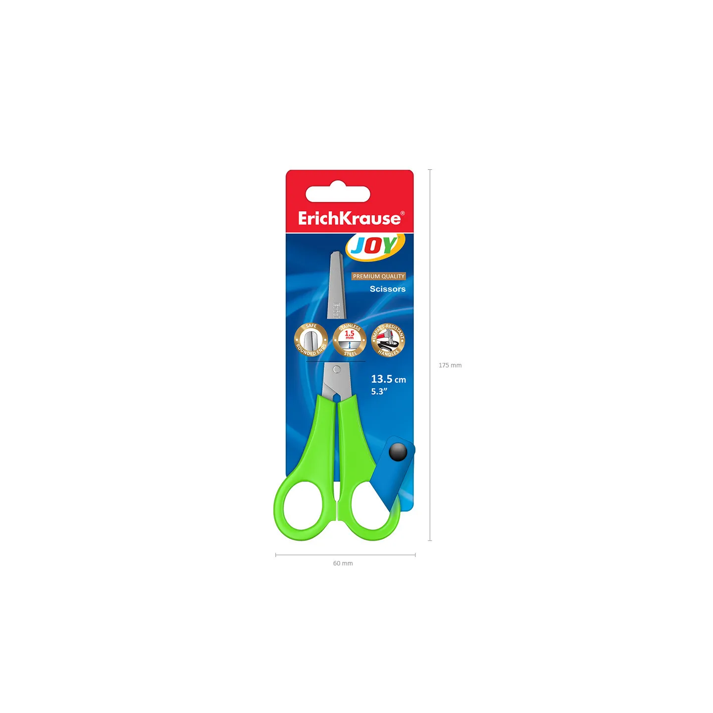 Forbici Erichkrause Joy in acciaio inox con punte arrotondate