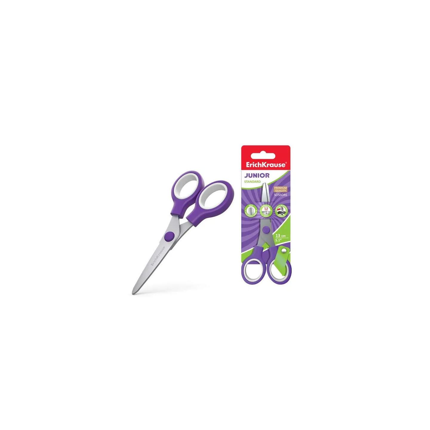 Forbici junior 13cm Erichkrause in acciaio inox con punte arrotondate