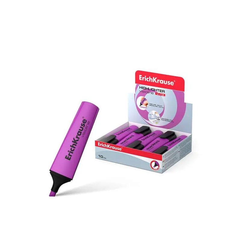 Evidenziatore ErichKrause Visioline V-12 - Punta Smussata, Viola