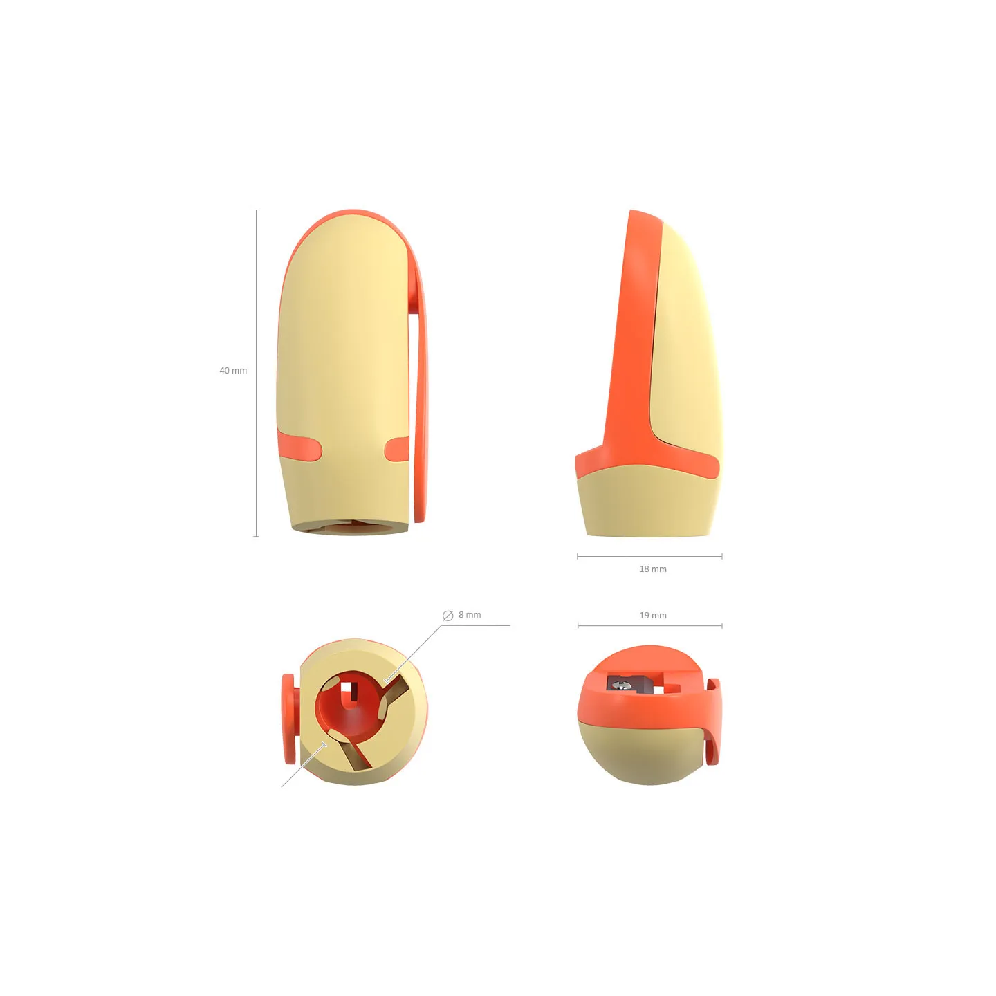 Temperamatite Plastica ErichKrause Joy - Foro 8 mm, Lama Acciaio, Clip