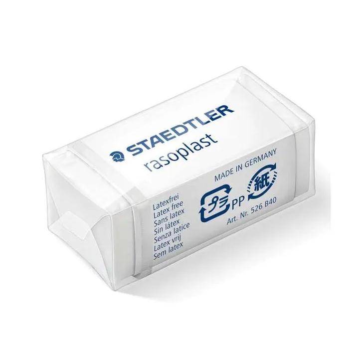 Staedtler Rasoplast 526 B40 Gomma, Alta Qualità, Scarti Minimi, Bianco