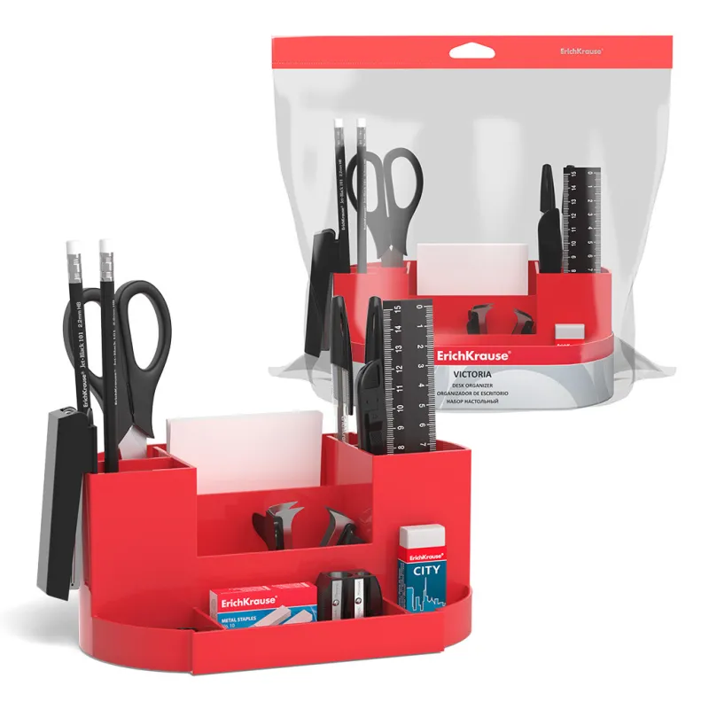 Starter KIT da tavolo in plastica ErichKrause Victoria, rosso