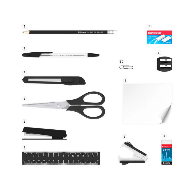 Starter KIT da tavolo in plastica ErichKrause Victoria, rosso