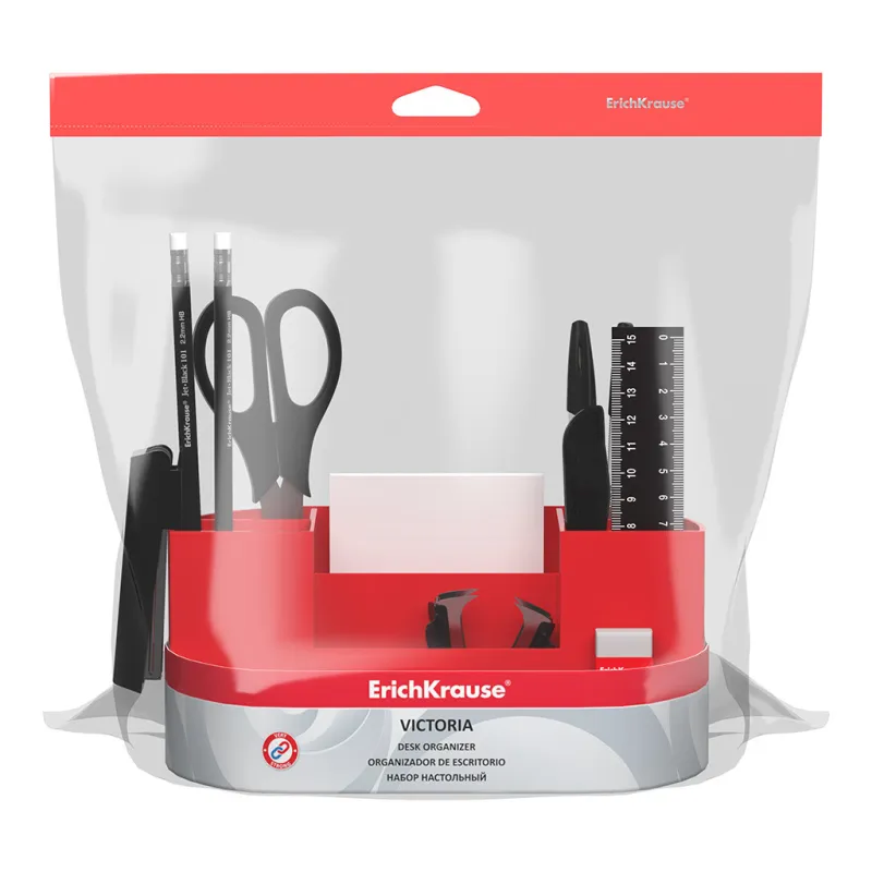 Starter KIT da tavolo in plastica ErichKrause Victoria, rosso